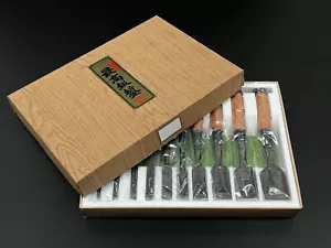 Vintage Japanese Chisel 10set Nomi /Hand Plane Saw Iron Hammer Hand Tool/d25 - Picture 1 of 24