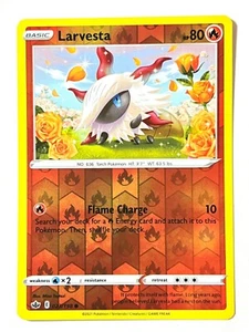 Larvesta 023/198 Reverse Holo Common Chilling Reign Pokemon Lightly Played LP - Picture 1 of 7