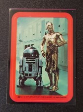 1977 Topps Vintage Star Wars Stickers Series 2 Base Card #20 R2-D2 and C-3PO EX+