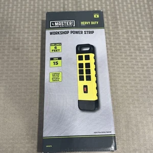 Master Electrician PS-825 Black 8 Outlet Heavy Duty Metal Power Center New - Afbeelding 1 van 2