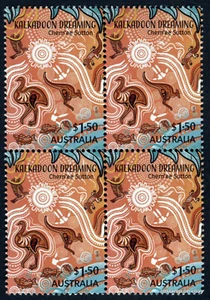 2024 Kalkadoon Dreaming Animals Block of Four Mint Stamp Australia - Bild 1 von 1