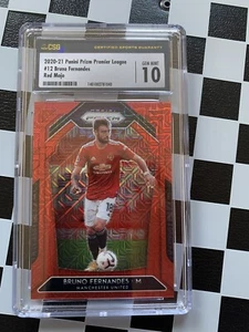 2020-21 Panini Prizm Premier League Bruno Fernandes Red /135 Manchester CSG 10 - Bild 1 von 2