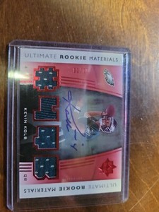 2005 Upper Deck Ultimate Collection Rookie Materials Red Kevin Kolb Autograph...