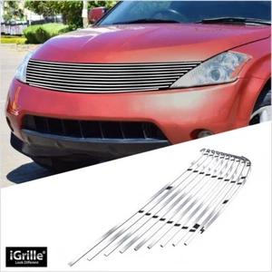 Fits 2003-2008 Nissan Murano Main Upper Silver Billet Grille Grill Insert - Picture 1 of 7