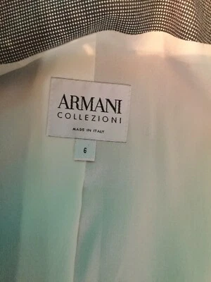 ARMANI COLLEZIONI para mujer talla 6. Hecho en Italia, mezcla de lana gris, traje + pantalón Foto 1 de 4