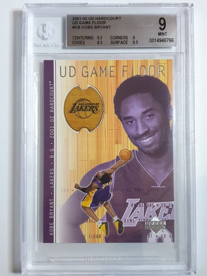 Kobe Bryant 2001 Upper Deck Hardcourt #Game Floor - BGS 9 (POP 5) Foto 1 de 3