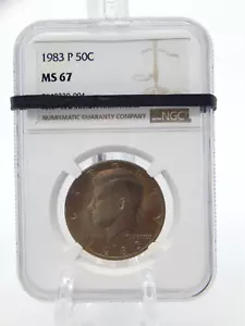 Medio dólar Kennedy 1983-P NGC como nuevo 67 #BT-13 - Imagen 1 de 7