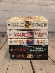 Anne Rice Buch Menge 5 Blut & Gold Schwarzholz Farm Blut Hoheit Hexenstunde - Bild 1 von 7