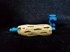 NEUF ! PIPE À COLLA "BLEUE" anodisée ! Pipe à tabac en bois de cactus ! PETITE taille - Photo 1 sur 12