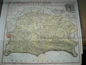 Il Lazio con le sue piu cospicue strade antiche, Homann Heirs, 1745 Il Lazio - Picture 1 of 12