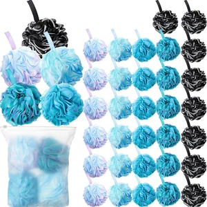 32 Pcs Bath Sponge Shower Loofahs Bulk 60 G Charcoal Body Shower Sponge Large Me - Picture 1 of 12