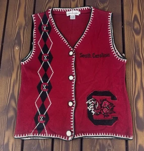 Gilet maglione vintage Castles Sport USC South Carolina Gamecocks taglia M tifoso di calcio - Foto 1 di 12