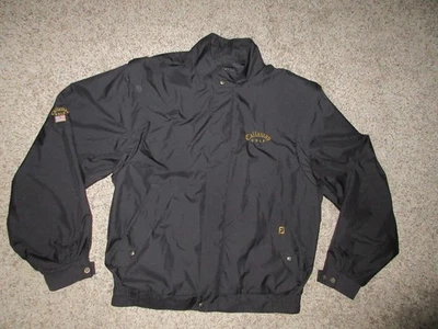 FOOTJOY DRYJOYS 全拉链黑色高尔夫夹克男式大风雨拉链袖子 — 第 1/4 张图片