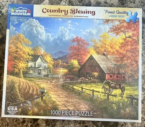 White Mountain "Country Blessing" 1000 Large Piece Puzzle 24" x 30" NIB SEALED - Picture 1 of 5