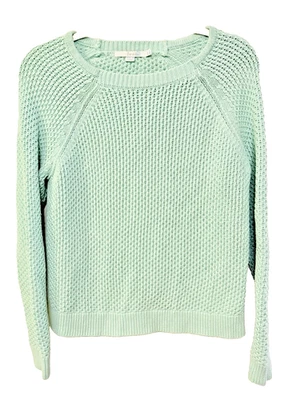 Suéter Boden Grueso Tejido Gofre Algodón Verde Menta Reino Unido 12 EE. UU. 8 Raglán Foto 1 de 4