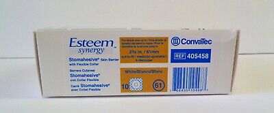 ConvaTec (405458) Skin Barrier Flexible Collar Esteem Synergy Box Of 10 • 12.50$
