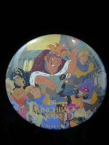 Hunchback of Notre Dame Pin Back Walt Disney 3" Movie Button 1996 No. 16099 C - Picture 1 of 2