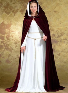 MUSTER Mittelalter LARP Kleid CAPE Kapuze 4377 Gr. 6 8 10 12 Marion Galadrial LOTR SCA - Bild 1 von 4