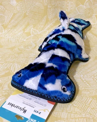 ZippyPaws Z-STITCH GRUNTERZ HAMILTON THE HAMMERHEAD Shark Dog Toy -FREE SHIPPING - Image 1 of 4