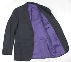 ERMENEGILDO ZEGNA SU MISURA TROFEO Men's Charcoal Grey Suit Jacket 42 Pinstripe