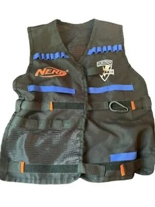 Nerf Elite N-Strike Lot Tactical Vest Only Black OEM 2009 Adjustable Pockets - Picture 1 of 2