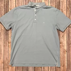 Rag & Bone Polo Short Sleeve Shirt Large Mens Light Blue Cotton - Picture 1 of 7