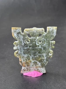 China Carved Jade sacred human&Beast face crown shaped ornament liangzhu culture - Picture 1 of 9