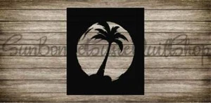 L832 Palme robuste wiederverwendbare Airbrush Mylar Schablone verschiedene Größen USA - Bild 1 von 1