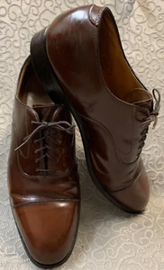 Johnson & Murphy Optima Melton Cap Toe Brown Size 11 Leather Made in USA READ - Picture 1 of 10