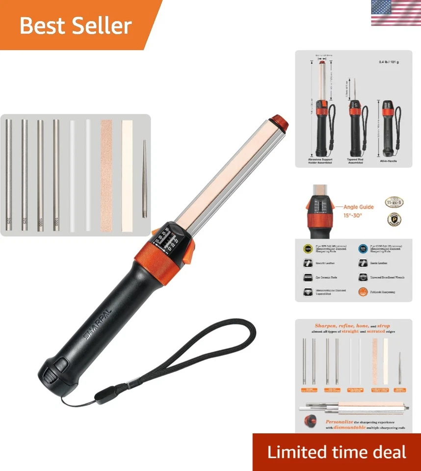 210N TRANSFOROD 11-In-1 Adjustable Angle Knife Sharpener with Monocrystalline...