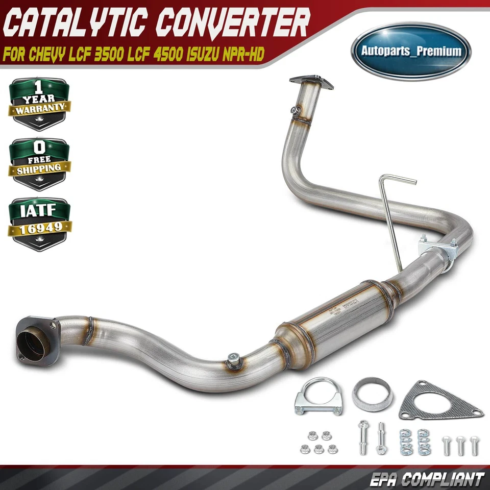 Convertidor catalítico izquierdo para Chevrolet LCF 3500 LCF 4500 16-19 Isuzu NPR-HD NPR Foto 1 de 4