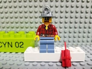 Lego City Miner Minifigure Flannel Shirt Dynamite Hat 4200 4204 cty0309 - Picture 1 of 5