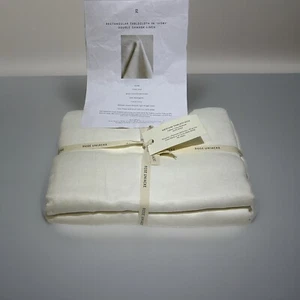 ROSE UNIACKE rechteckige Tischdecke in "ELFENBEIN" DOPPEL DAMAST LEINEN - UVP: 1.140 £ - Bild 1 von 15