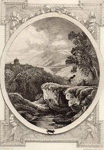 EAU FORTE / Fables de la Fontaine 1883 / LA MONTAGNE QUI ACCOUCHE - Foto 1 di 1