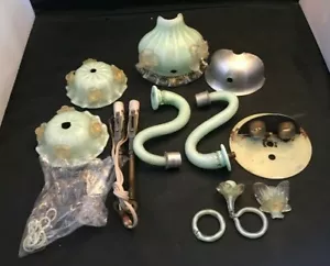 Vintage Wall Light Sconce Floral Green - Picture 1 of 1
