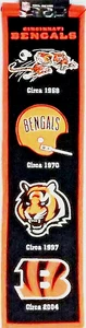 Cincinnati Bengals Embroidered Wool Banner 8 x 32 Inch with Hanging Cord - Picture 1 of 1