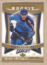 Brett Sterling 371 2007-08 Upper Deck MVP Rookie RC Gold Scripts 090/100