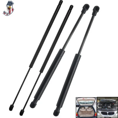 For Bmw 530xi 535i Rear Trunk Tailgate Liftgate Air Struts + Front Hood  car  Foto 1 de 4