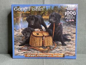 White Mountain Jigsaw Puzzle 1000pc Gone Fishin' by Jim Killen Extra Large Pcs