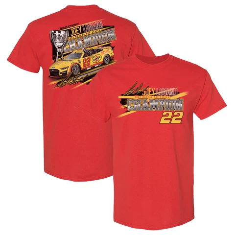 Joey Logano 2022 CFS #22 Shell/Pennzoil NASCAR Red Victory Champion Tee Cover