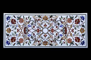 48"x20" coffee Table Top Inlay Marble Pietra Dura Art lapis Design decor Home - Picture 1 of 4