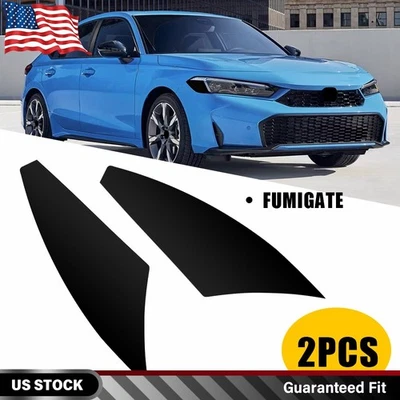 Para Honda Civic 2022-2025 Faro Lateral Marcador Vinilo Superposición Tinte Calcomanías Negro Foto 1 de 4