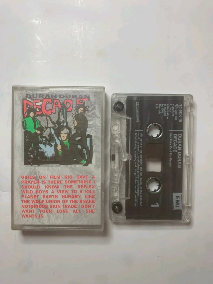 Duran Duran - Decade - Cassette Tape Album - 1989 EMI Records - Image 1 of 3