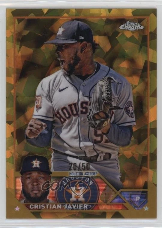 2023 Topps Chrome Sapphire Edition Gold /50 Cristian Javier #55 - Image 1 of 2