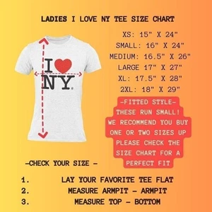 Camiseta de mujer I Love NY cuello redondo con licencia oficial - Imagen 1 de 10