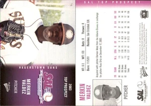 Merkin Valdez 2003 MultiAd South Atlantic T/P #28 RC Card Hagerstown Suns - Picture 1 of 1
