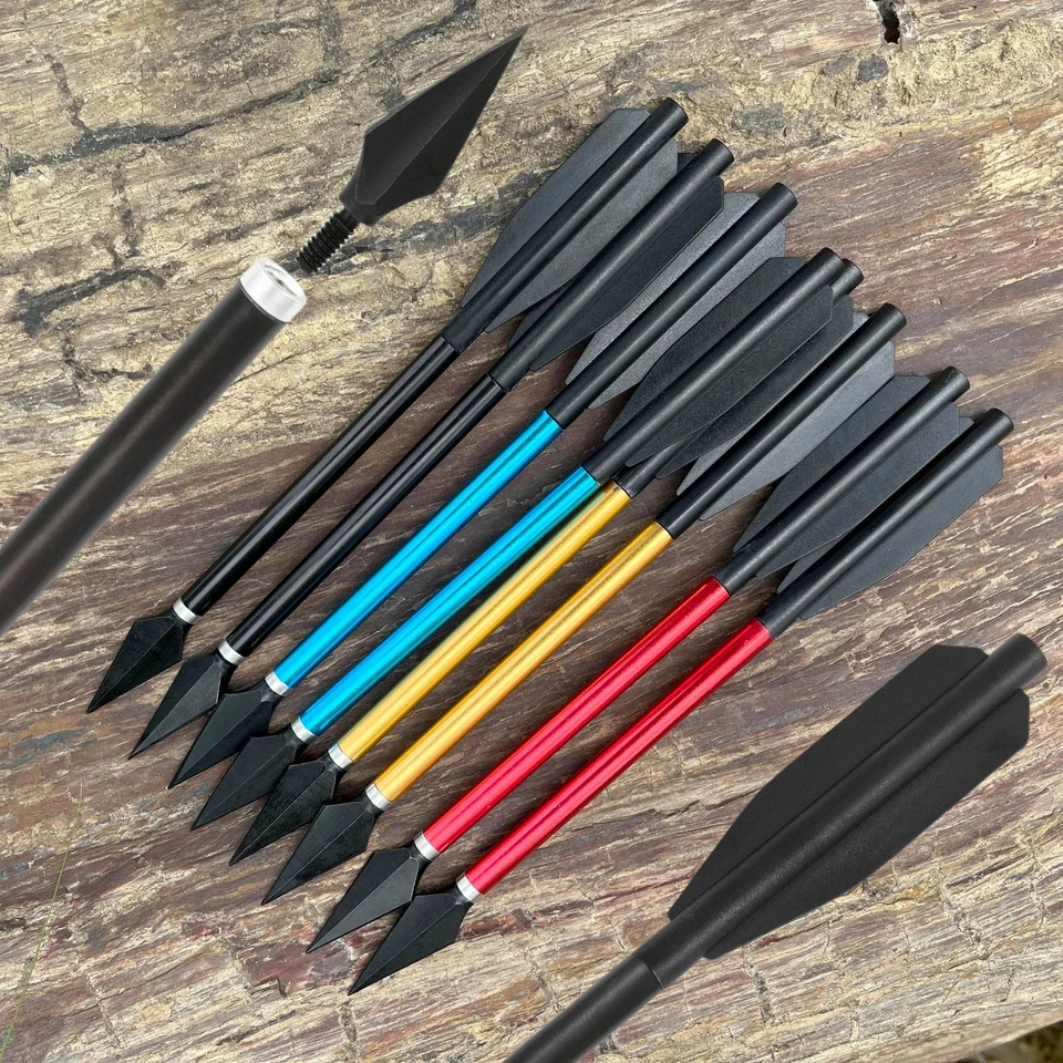 6.7''X 6/12/24 Archery Crossbow Bolts Aluminum Arrow Replaceable Shooting - Image 1 of 4