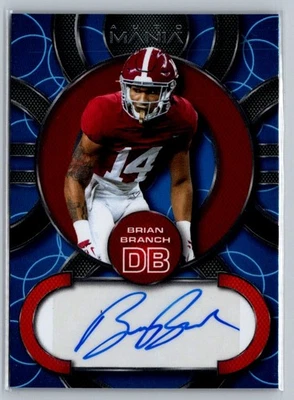 2022 Wild Card Auto Mania #AM-C6 Brian Branch Blue Circle Blue Ink - Image 1 of 2