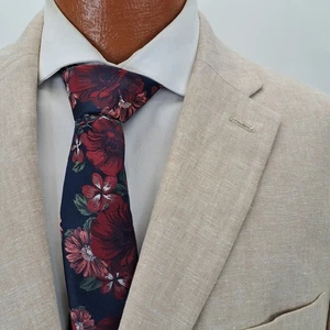 Tommy Hilfiger Beige Linen Cotton Blend Blazer Jacket Size 46S Sport Coat - Picture 1 of 8