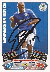EMMERSON BOYCE SIGNED WIGAN 2011/2012 MATCH ATTAX TRADING CARD+COA - Picture 1 of 1